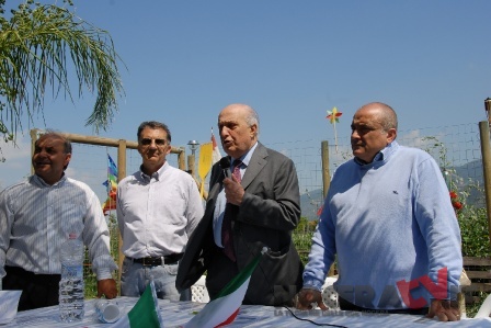 Il direttore Massimo Civale, il geologo Giulio Caso, il generale Roberto Iucci e Andrea di Simone